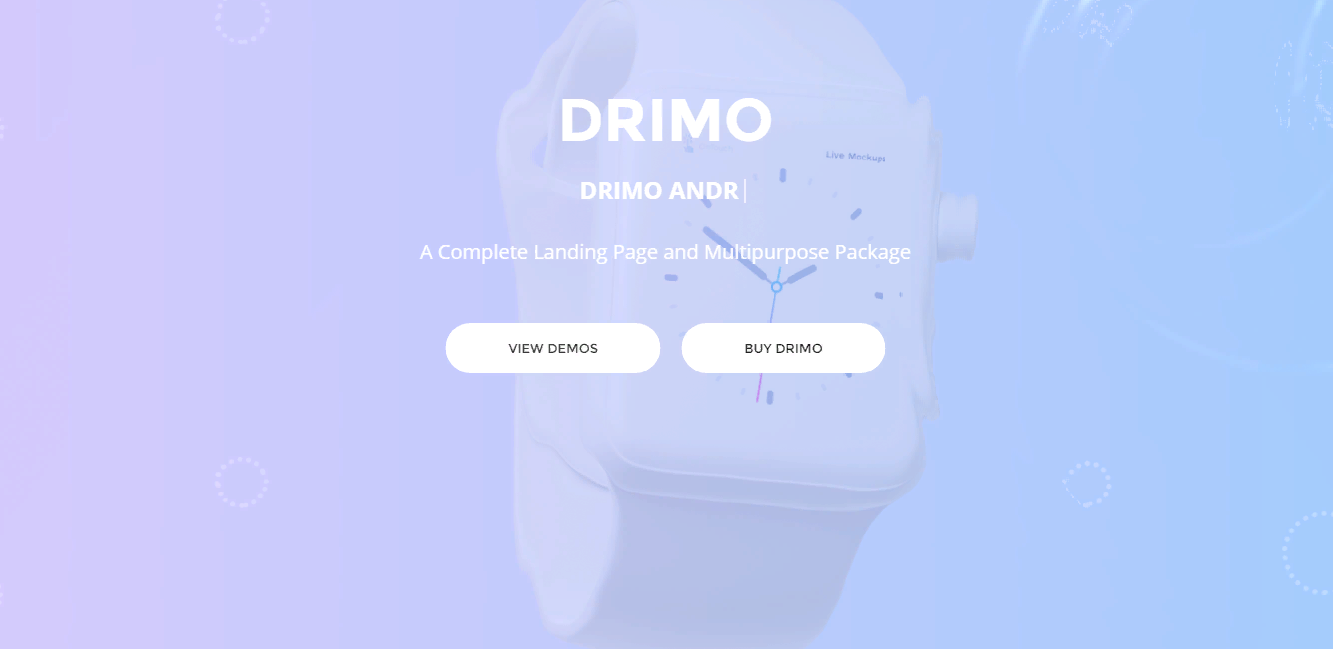 Drimo - Landing Page Template