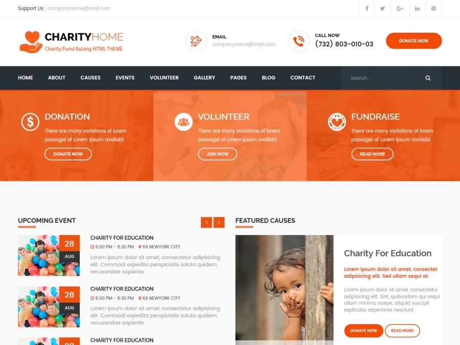 Charity Home || Charity and Donation HTML5 Template
