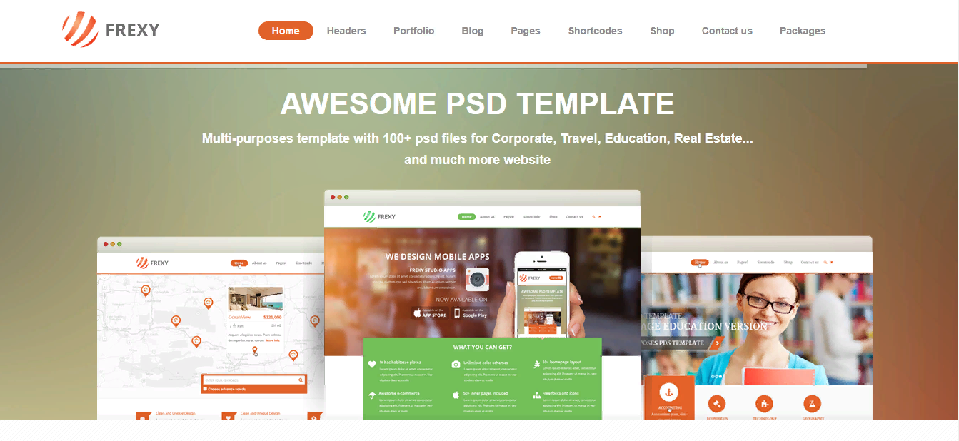 Frexy Responsive HTML Template