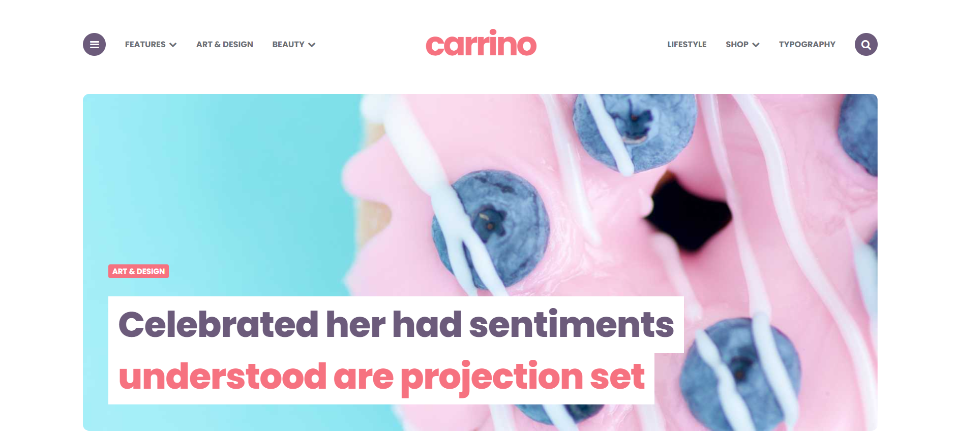 carrino - Gutenberg Blog Theme
